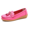 New Soft Leather Metallic Loafers Shoes For Women