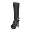 Long High Heels Boot Fashion Platform Shoes For Women With Round Boots