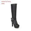 Long High Heels Boot Fashion Platform Shoes For Women With Round Boots