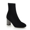 High Heels Sock Boot With Square Toe Footwear For Woman