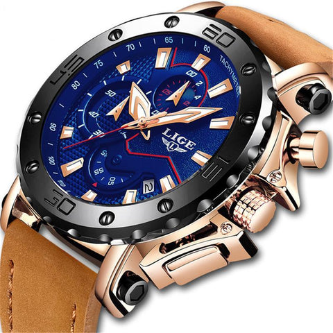 Top Brand Luxury Big Dial Chronograph Sport Watch