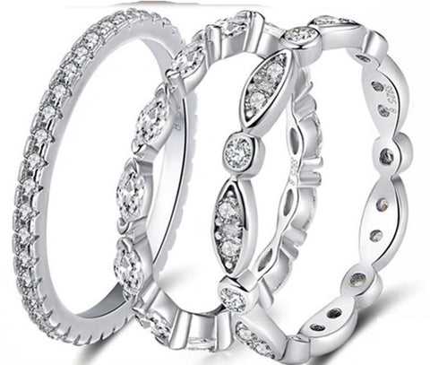 925 Sterling Silver Wedding Rings For men Women