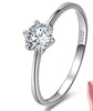 Real 925 Sterling Silver Cubic Zircon Female Wedding Ring
