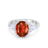 925 Sterling Silver CZ Baguette Halo Art Deco Oval Wedding Engagement Ring