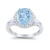 925 Sterling Silver CZ Baguette Halo Art Deco Oval Wedding Engagement Ring