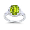 925 Sterling Silver CZ Baguette Halo Art Deco Oval Wedding Engagement Ring