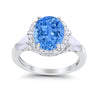 925 Sterling Silver CZ Baguette Halo Art Deco Oval Wedding Engagement Ring