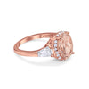 925 Sterling Silver CZ Baguette Halo Art Deco Oval Wedding Engagement Ring