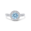 925 Sterling Silver Round CZ Halo Art Deco Fashion Jewelry Promise Ring