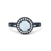 925 Sterling Silver Round CZ Halo Art Deco Fashion Jewelry Promise Ring