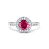 925 Sterling Silver Round CZ Halo Art Deco Fashion Jewelry Promise Ring