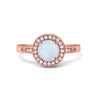925 Sterling Silver Round CZ Halo Art Deco Fashion Jewelry Promise Ring