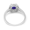 925 Sterling Silver Round CZ Halo Art Deco Fashion Jewelry Promise Ring