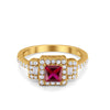 925 Sterling Silver Art Deco Princess Cut Round Baguette CZ Wedding Ring