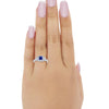 925 Sterling Silver Art Deco Princess Cut Round Baguette CZ Wedding Ring