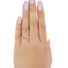 925 Sterling Silver Art Deco Princess Cut Round Baguette CZ Wedding Ring