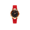 Star Sky Dial  Wrist Watch With Rose Gold Color For Women