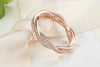 Authentic 925 Sterling Silver Twist Of Fate Clear CZ Women Wedding Ring