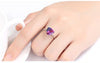 925 Sterling Silver Simulated Rainbow CZ Wedding Anniversary Ring