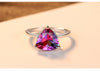 925 Sterling Silver Simulated Rainbow CZ Wedding Anniversary Ring