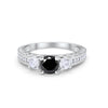 New 925 Sterling Silver Art Deco Vintage Style Three Stone CZ Engagement Ring