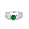 New 925 Sterling Silver Art Deco Vintage Style Three Stone CZ Engagement Ring