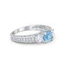 New 925 Sterling Silver Art Deco Vintage Style Three Stone CZ Engagement Ring