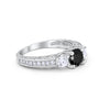 New 925 Sterling Silver Art Deco Vintage Style Three Stone CZ Engagement Ring