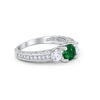 New 925 Sterling Silver Art Deco Vintage Style Three Stone CZ Engagement Ring