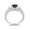 New 925 Sterling Silver Art Deco Vintage Style Three Stone CZ Engagement Ring
