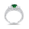 New 925 Sterling Silver Art Deco Vintage Style Three Stone CZ Engagement Ring