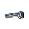 925 Sterling Silver  Art Deco Oval CZ Floral Wedding Engagement Ring