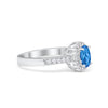 925 Sterling Silver  Art Deco Oval CZ Floral Wedding Engagement Ring