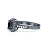925 Sterling Silver  Art Deco Oval CZ Floral Wedding Engagement Ring