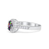 925 Sterling Silver  Art Deco Oval CZ Floral Wedding Engagement Ring