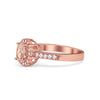 925 Sterling Silver  Art Deco Oval CZ Floral Wedding Engagement Ring