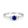 925 Sterling Silver Solitaire Art Deco CZ Engagement Wedding Ring