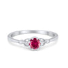 925 Sterling Silver Solitaire Art Deco CZ Engagement Wedding Ring