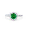 925 Sterling Silver 6 Prong Round CZ Split Shank Wedding Engagement Ring