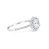 925 Sterling Silver 6 Prong Round CZ Split Shank Wedding Engagement Ring