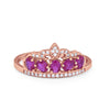 925 Sterling Silver King Crown Princess Oval Round CZ Promise Ring
