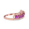 925 Sterling Silver King Crown Princess Oval Round CZ Promise Ring
