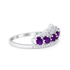 925 Sterling Silver King Crown Princess Oval Round CZ Promise Ring