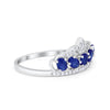 925 Sterling Silver King Crown Princess Oval Round CZ Promise Ring