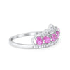 925 Sterling Silver King Crown Princess Oval Round CZ Promise Ring