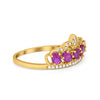 925 Sterling Silver King Crown Princess Oval Round CZ Promise Ring