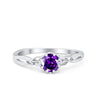 925 Sterling Silver Cubic Zirconia Art Deco  Promise Wedding Ring