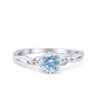 925 Sterling Silver Cubic Zirconia Art Deco  Promise Wedding Ring