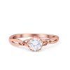 925 Sterling Silver Cubic Zirconia Art Deco  Promise Wedding Ring