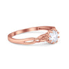 925 Sterling Silver Cubic Zirconia Art Deco  Promise Wedding Ring